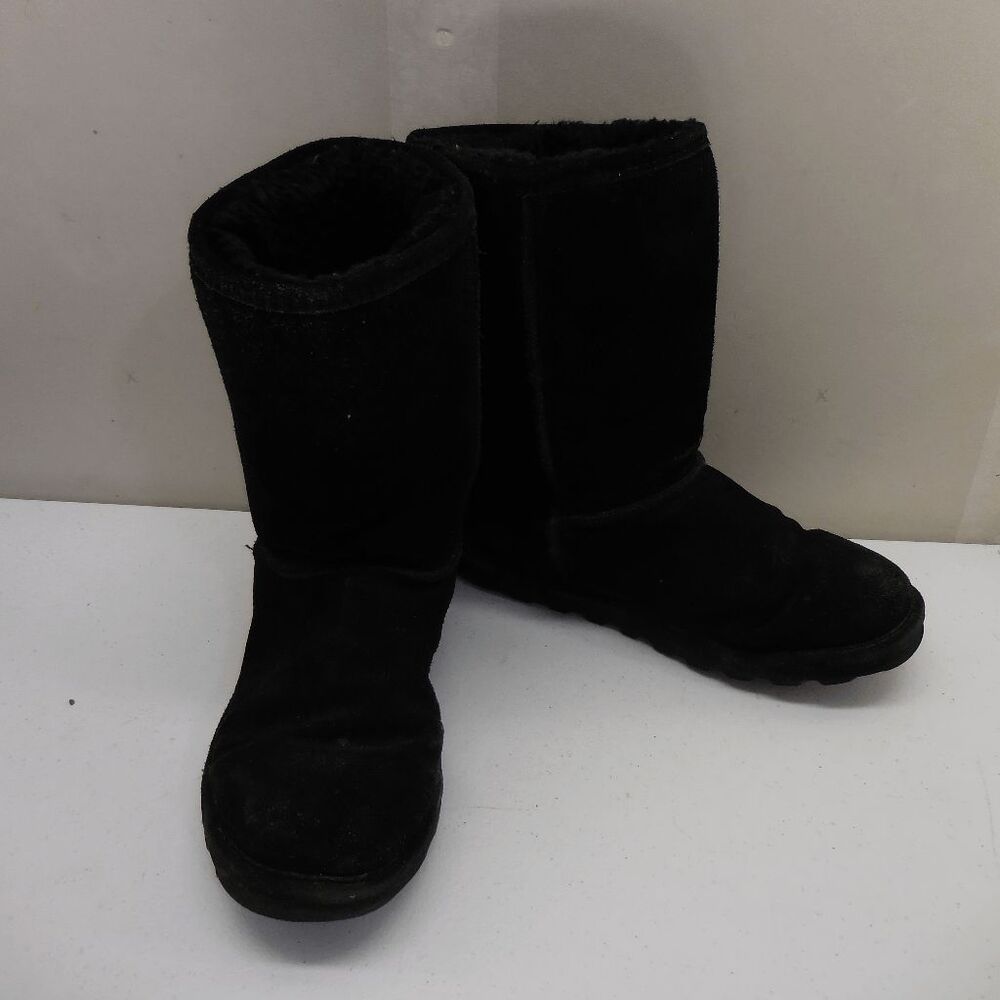 Women's BEAR PAW Size 8 BLACK CALF‎ BOOT EUC! Faux Fur Lined